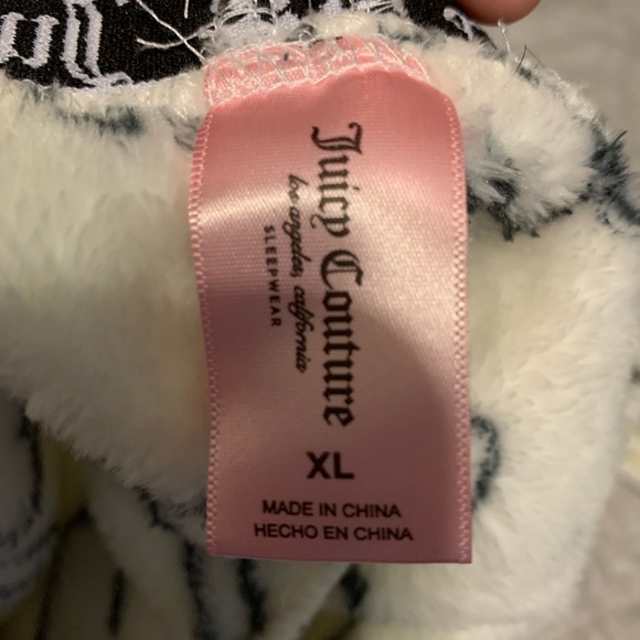 Juicy Couture LA Pajama Set JC1813A White JC Script Sleepwear Size XL - Picture 8 of 11